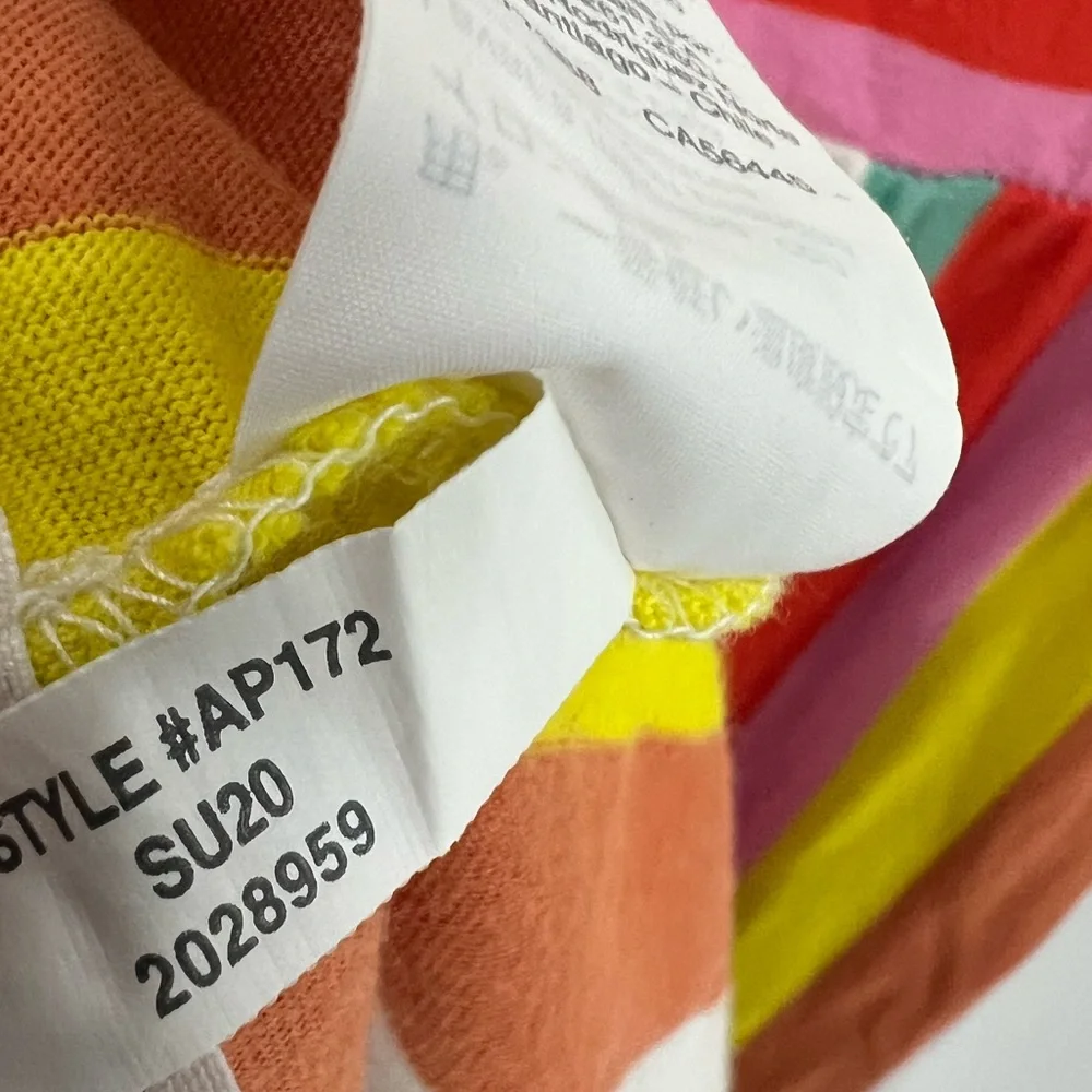 J. Crew rainbow stripe tiered maxi dress